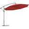 Global Industrial Cantilever Umbrella w/ Crank, Tilt & Cross Brace, Olefin Fabric, 10'W, Red 436972RD - alternate 1